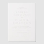 Faire Invitation de Mariage Serif Or Élégant (Recto)