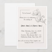 Faire invitation de mariage simple (Devant / Derrière)