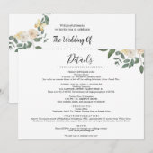 Faire invitation de mariage simple au dos de feuil (Devant / Derrière)