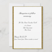 Faire invitation de mariage simple blanc (Dos)