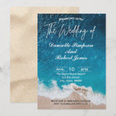 Faire invitation de mariage sur la plage (Devant / Derrière)