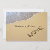 Faire invitation de mariage sur la plage (Devant)