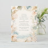 Faire invitation de mariage sur la plage côtière (Debout devant)