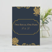 Faire invitation de mariage sur le thème du lotus (Debout devant)