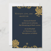 Faire invitation de mariage sur le thème du lotus (Dos)