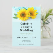 Faire invitation de mariage tournesol (Debout devant)