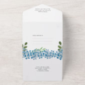 Faire invitation de mariage tout-en-un Hydrangea B (Dehors)