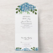 Faire invitation de mariage tout-en-un Hydrangea B (À l'intérieur)