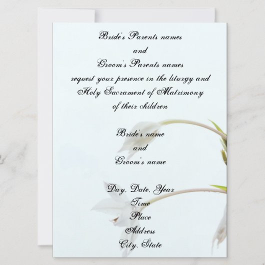 “Faire invitation de mariage Tulipe” (Devant)