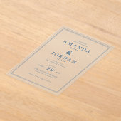 Faire invitation de mariage typographique bleu élé (Poser)