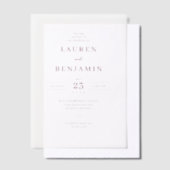 Faire invitation de mariage typographique bordeaux (Compenser)