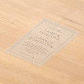 Faire invitation de mariage typographique noir (Poser)