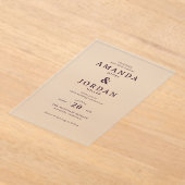 Faire invitation de mariage typographique noir (Poser)