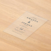 Faire Invitation de Mariage Typographique Noir (Poser)