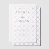 Faire invitation de mariage vert muet (Décalage (Invitation))