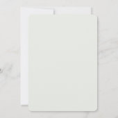 Faire invitation de mariage verte élégante (Dos)