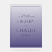 Faire invitation de mariage violet (Recto)