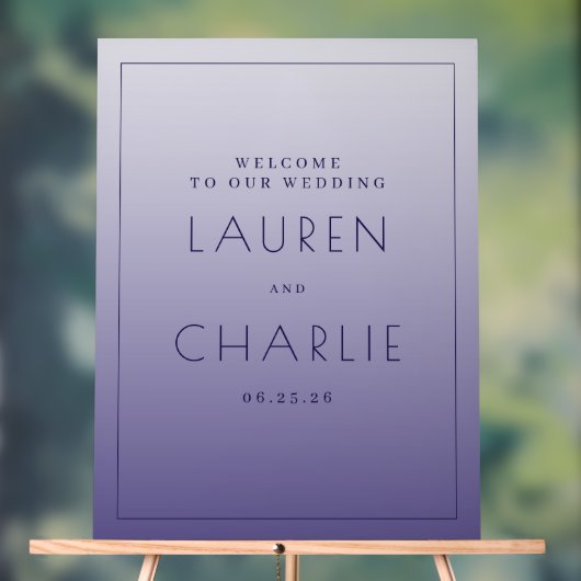 Faire invitation de mariage violet (Neutre)