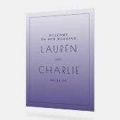 Faire invitation de mariage violet (Angle)
