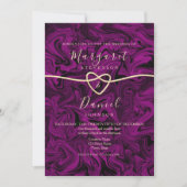 Faire Invitation de Mariage Violet (Devant)