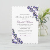 Faire invitation de mariage violet lavande (Debout devant)
