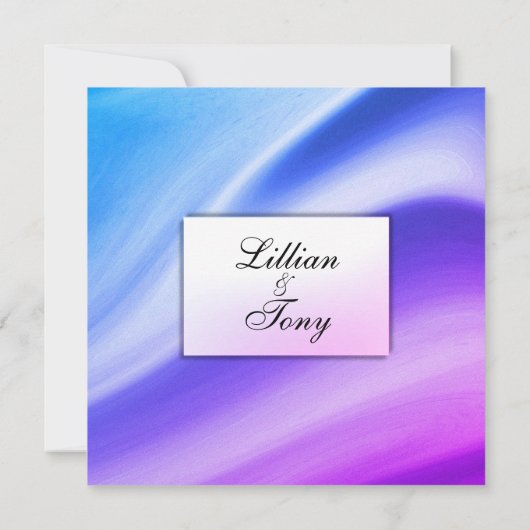 Faire invitation de mariage violet Mist (Dos)