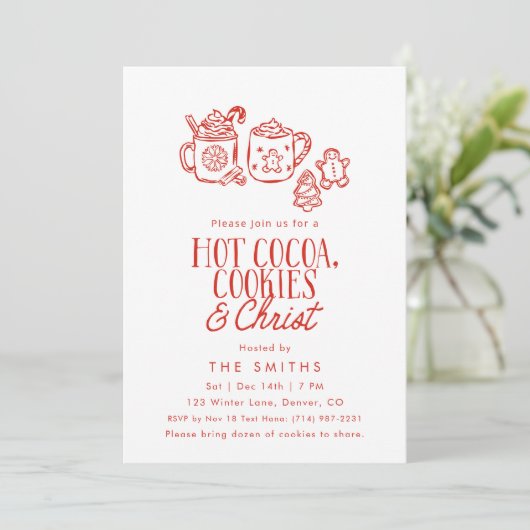Faire Invitation de Noël avec Biscuits et Chocolat (Debout devant)