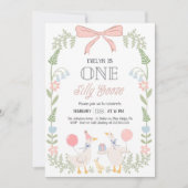 Faire Invitation de Première Année Modifiable Flor (Devant)