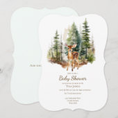 Faire invitation pour une baby shower de jeune cer (Devant / Derrière)