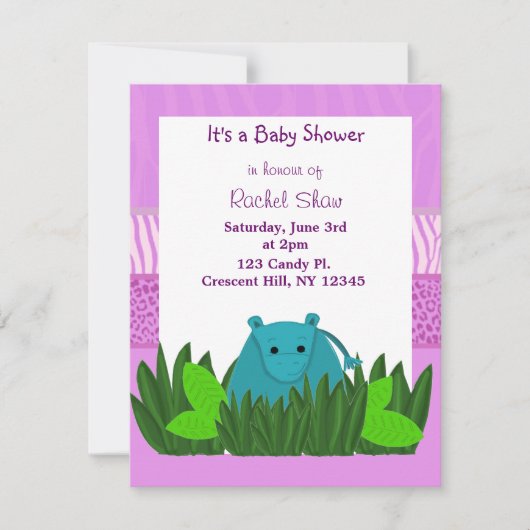 Faire invitation pour une baby shower sur le thème (Devant)
