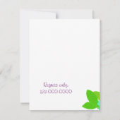 Faire invitation pour une baby shower sur le thème (Dos)