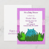 Faire invitation pour une baby shower sur le thème (Devant / Derrière)