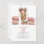 Faire invitation rose pour le 1er anniversaire de (Devant)