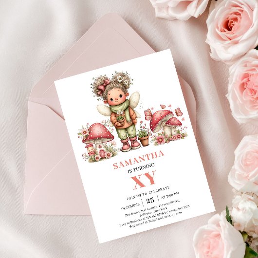 Faire invitation rose pour le 1er anniversaire de