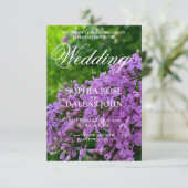 Faire invitations de mariage aux fleurs de lilas v (Debout devant)