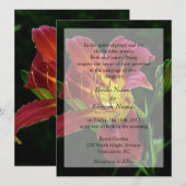 Faire invitations de mariage avec fleurs de lys (Devant / Derrière)