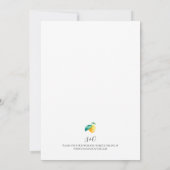 Faire invitations de mariage Citrus élégants (Dos)