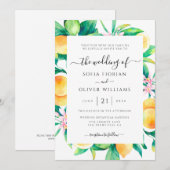 Faire invitations de mariage Citrus élégants (Devant / Derrière)