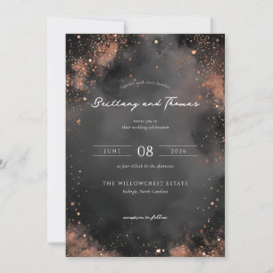 Faire Invitations de Mariage Étincelantes Grises