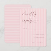Faire Invitations Minimalistes Rose (Devant / Derrière)