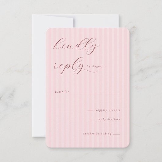 Faire Invitations Minimalistes Rose (Devant)
