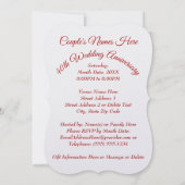 Faire invitations pour les 40 ans de mariage Rubis (Dos)