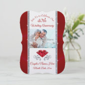 Faire invitations pour les 40 ans de mariage Rubis (Debout devant)