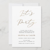 Faire la fête Carte d'invitation de mariage et de  (Devant)