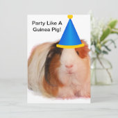 Faire la fête comme un cobaye - Cartes d'invitatio (Debout devant)