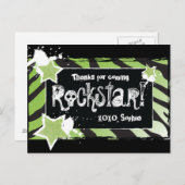 Faire la fête comme une Rockstar - Carte de remerc (Devant / Derrière)