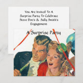 Faire la fête en rétro Invitations de célébration  (Devant / Derrière)