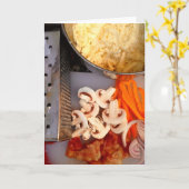 Faire la pizza | Carte de voeux (Fleur jaune)