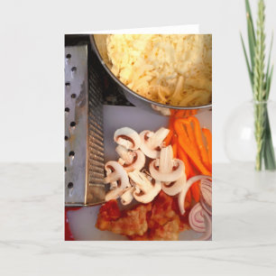 Faire la pizza Carte de voeux