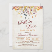 Faire l'amour Invitation de Baby Shower Rustique (Devant)